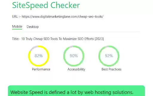 SiteSpeed Checker from Chrome web store to be run with OffiDocs Chromium online SiteSpeed Checker from Chrome web store to be run with OffiDocs Chromium online
