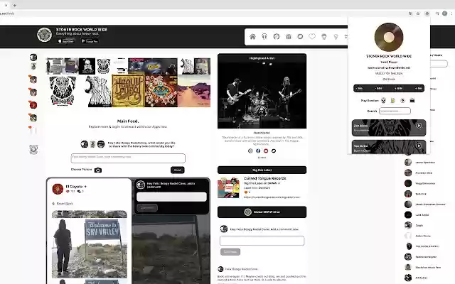 Stoner Rock World Wide Album Player from Chrome web store to be run with OffiDocs Chromium online Stoner Rock World Wide Album Player from Chrome web store to be run with OffiDocs Chromium online