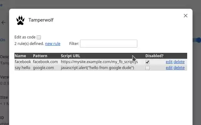 Tamperwolf from Chrome web store to be run with OffiDocs Chromium online Tamperwolf from Chrome web store to be run with OffiDocs Chromium online