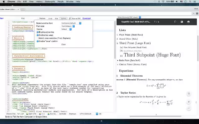 TeX, LaTex Viewer and Editor from Chrome web store to be run with OffiDocs Chromium online TeX, LaTex Viewer and Editor from Chrome web store to be run with OffiDocs Chromium online