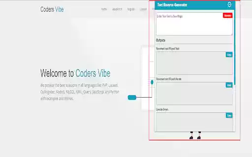 Text Reverse Generator from Chrome web store to be run with OffiDocs Chromium online Text Reverse Generator from Chrome web store to be run with OffiDocs Chromium online