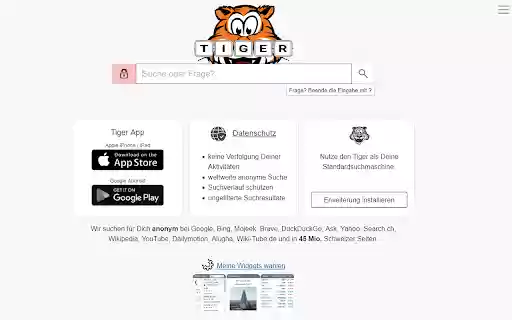 Tiger Startseite from Chrome web store to be run with OffiDocs Chromium online Tiger Startseite from Chrome web store to be run with OffiDocs Chromium online