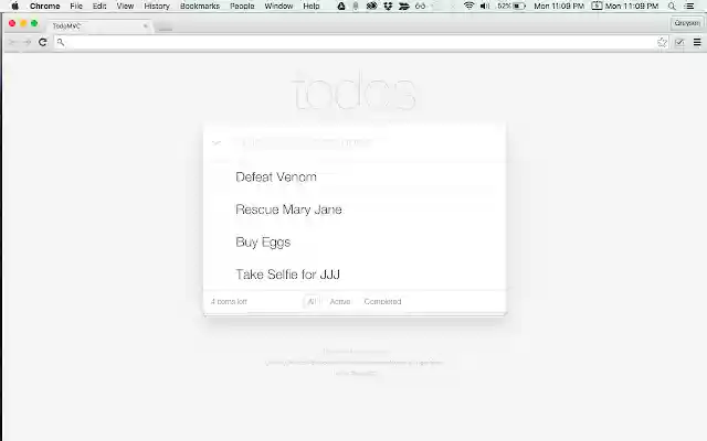 TodoMVC from Chrome web store to be run with OffiDocs Chromium online TodoMVC from Chrome web store to be run with OffiDocs Chromium online