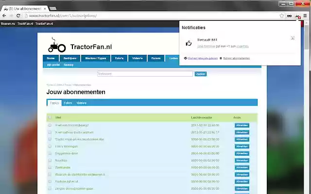 TractorFan Notificaties from Chrome web store to be run with OffiDocs Chromium online TractorFan Notificaties from Chrome web store to be run with OffiDocs Chromium online
