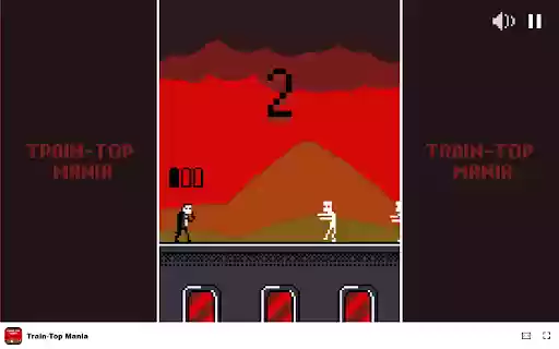 Train Top Mania Game Survive on a moving train and shoot enemies! from Chrome web store to be run with OffiDocs Chromium online Train Top Mania Game Survive on a moving train and shoot enemies! from Chrome web store to be run with OffiDocs Chromium online