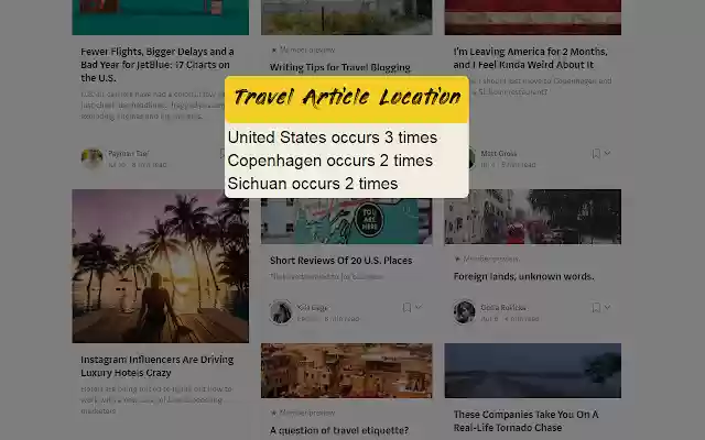 Travel Article Location from Chrome web store to be run with OffiDocs Chromium online Travel Article Location from Chrome web store to be run with OffiDocs Chromium online