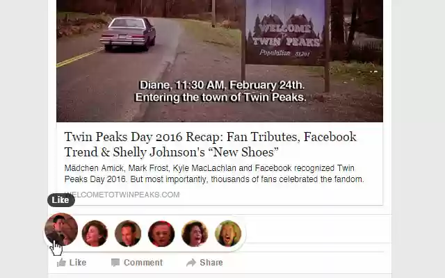 Twin Peaks Reactions from Chrome web store to be run with OffiDocs Chromium online Twin Peaks Reactions from Chrome web store to be run with OffiDocs Chromium online