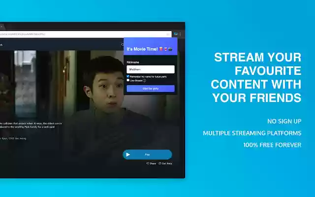 Watchflix: stream party w/ friends from Chrome web store to be run with OffiDocs Chromium online Watchflix: stream party w/ friends from Chrome web store to be run with OffiDocs Chromium online