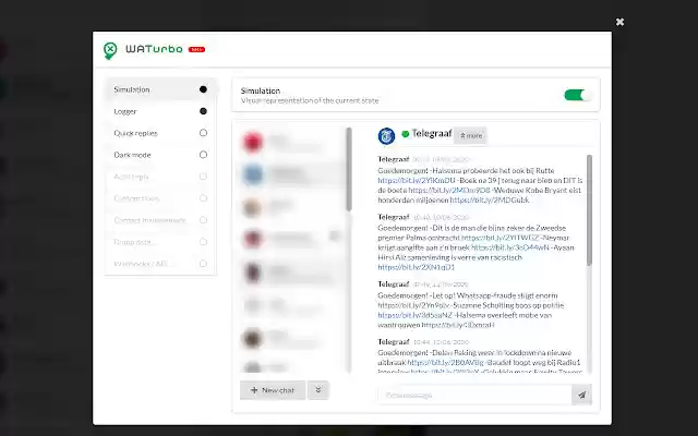 WATurbo from Chrome web store to be run with OffiDocs Chromium online WATurbo from Chrome web store to be run with OffiDocs Chromium online