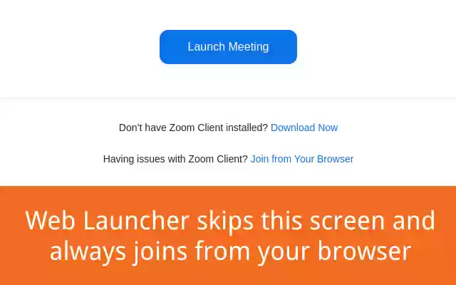 Web Launcher for Zoom from Chrome web store to be run with OffiDocs Chromium online Web Launcher for Zoom from Chrome web store to be run with OffiDocs Chromium online
