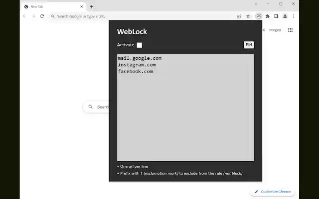 Web Lock from Chrome web store to be run with OffiDocs Chromium online Web Lock from Chrome web store to be run with OffiDocs Chromium online