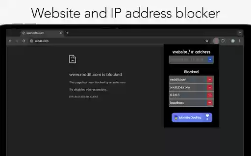 Website and IP address blocker from Chrome web store to be run with OffiDocs Chromium online Website and IP address blocker from Chrome web store to be run with OffiDocs Chromium online