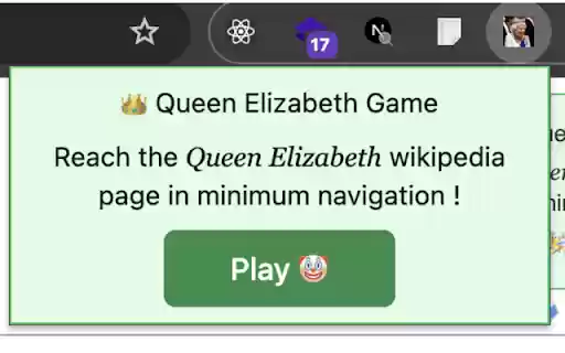 Wikipedia Queen Elizabeth Game from Chrome web store to be run with OffiDocs Chromium online Wikipedia Queen Elizabeth Game from Chrome web store to be run with OffiDocs Chromium online