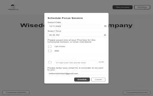Wisedown Focus Guide from Chrome web store to be run with OffiDocs Chromium online Wisedown Focus Guide from Chrome web store to be run with OffiDocs Chromium online