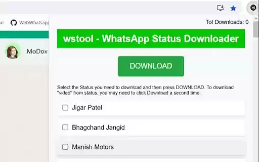 Wstool WhatsApp status downloader from Chrome web store to be run with OffiDocs Chromium online Wstool WhatsApp status downloader from Chrome web store to be run with OffiDocs Chromium online