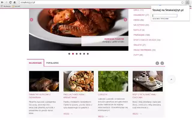 Wyszukiwarka Smakalajzyt.pl from Chrome web store to be run with OffiDocs Chromium online Wyszukiwarka Smakalajzyt.pl from Chrome web store to be run with OffiDocs Chromium online