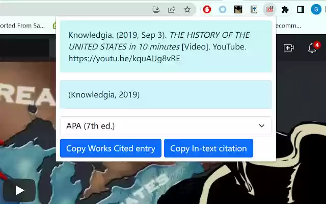 YouTube Citation Generator from Chrome web store to be run with OffiDocs Chromium online YouTube Citation Generator from Chrome web store to be run with OffiDocs Chromium online