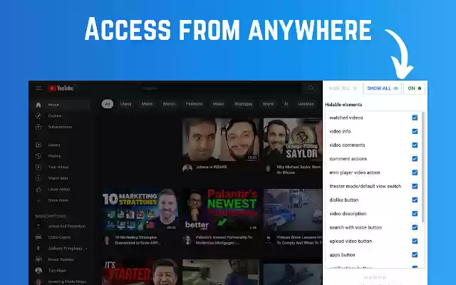 YouTube Settings from Chrome web store to be run with OffiDocs Chromium online YouTube Settings from Chrome web store to be run with OffiDocs Chromium online