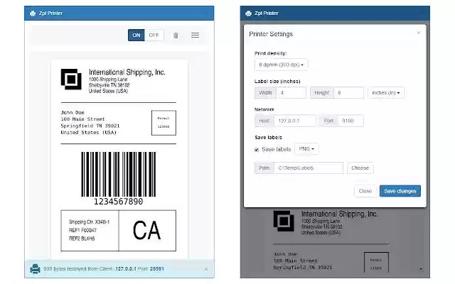 Zpl Printer from Chrome web store to be run with OffiDocs Chromium online Zpl Printer from Chrome web store to be run with OffiDocs Chromium online